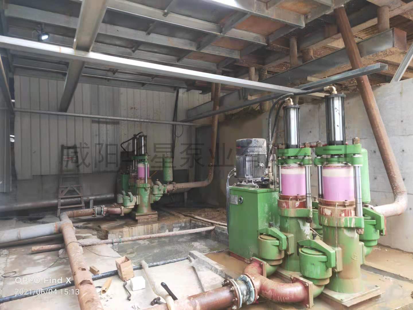 陶瓷柱塞(sāi)泵處理洗沙污(wū)水現場圖片