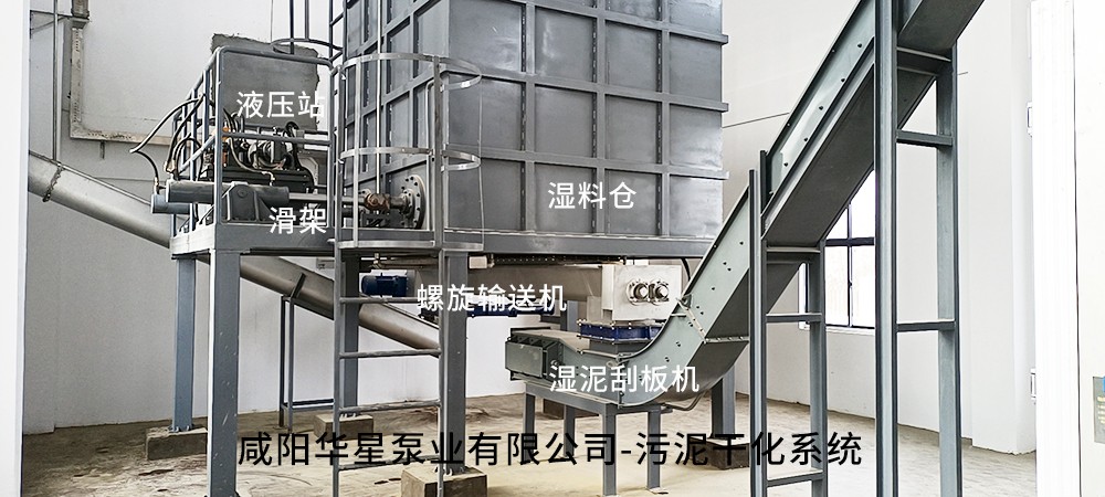 濕料倉(cang)-滑架-液壓(ya)站-螺旋輸(shu)送機